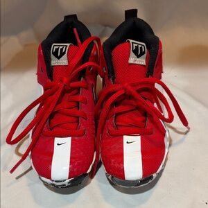 Nike Little Kids Red and White Sports Sneakers